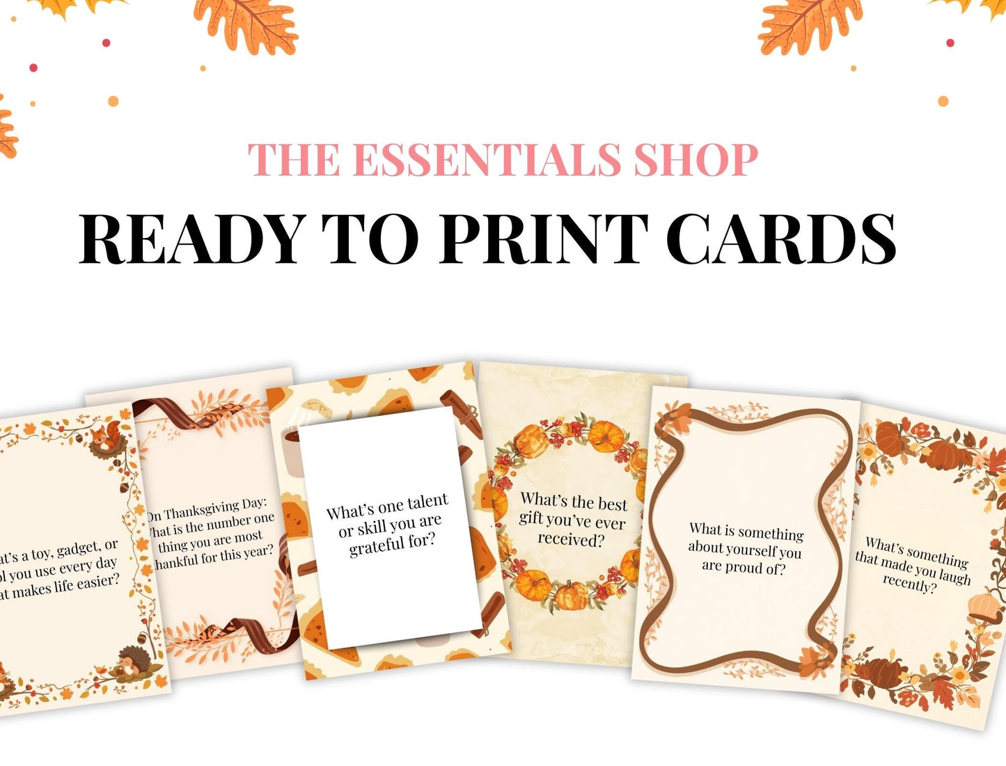 30 Days of Gratitude Cards | Printable Thanksgiving & Holiday Family Activity | Daily Reflection Prompts