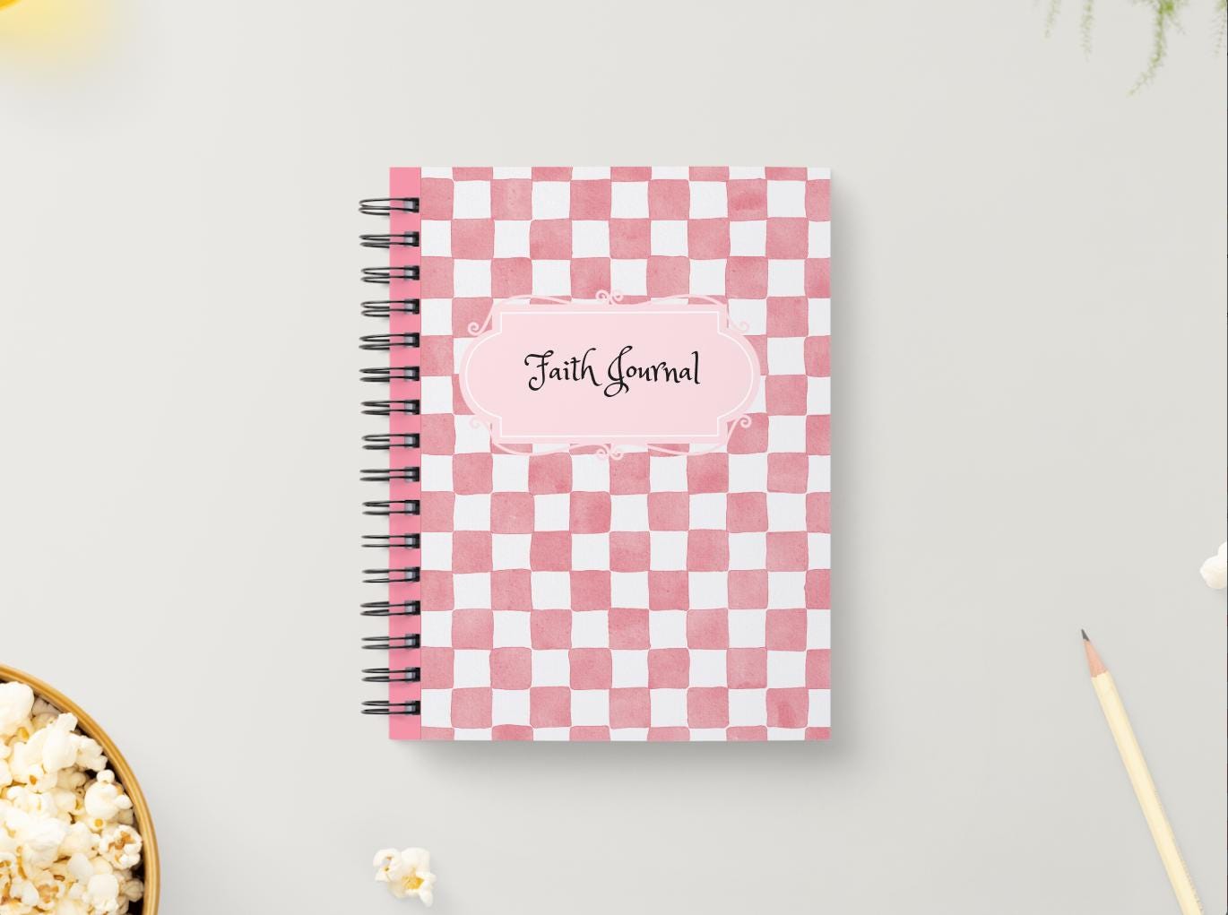 Faith & Gratitude Journal | 145-Page Printable PDF | Christian Journal | Monthly Reflection | Motivational Quotes | Coloring Pages | Pink