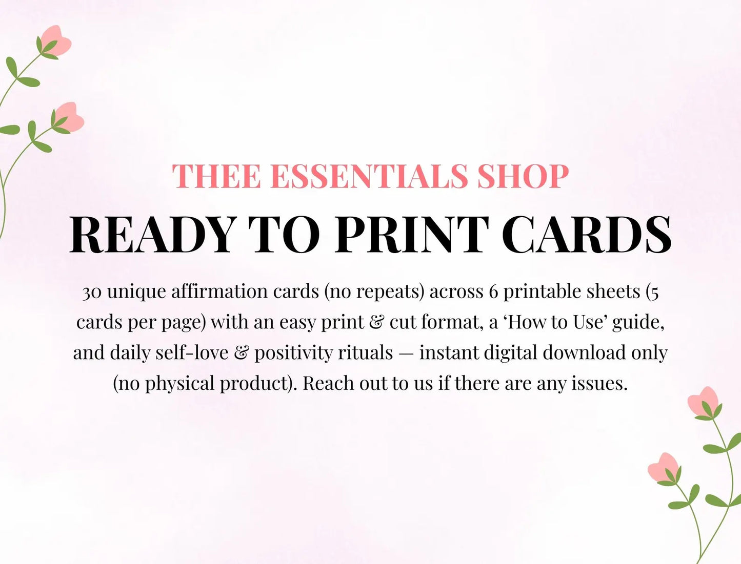 Printable Affirmation Cards: Self-Love & Mindfulness