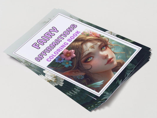 Fairy Affirmations Coloring Book | Mindfulness Pages for Kids & Adults (Digital Download)