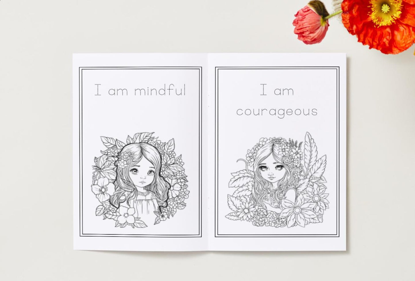 Fairy Affirmations Coloring Book | Mindfulness Pages for Kids & Adults (Digital Download)